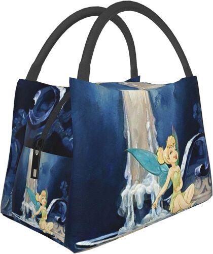 Sac à lunch isotherme portable Fée Clochette, sac de pique-nique fourre-tout réutilisable, boîte à lunch, sac isolant portable, boîte isolée, pour le travail scolaire et le bureau