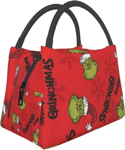 Soft The Grin-Ch Lunch Box Sac fourre-tout réutilisable Sac à déjeuner isolant portable Sac à main pour femme/pique-nique/bateau/plage/pêche/travail