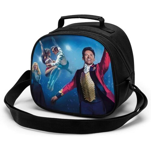 The Greatest Showman Sac de repas pour enfants Sac fourre-tout isotherme thermique avec bandoulière Bento portable, boîte de rangement des aliments chauds, boîte à déjeuner pour enfants pour l'école
