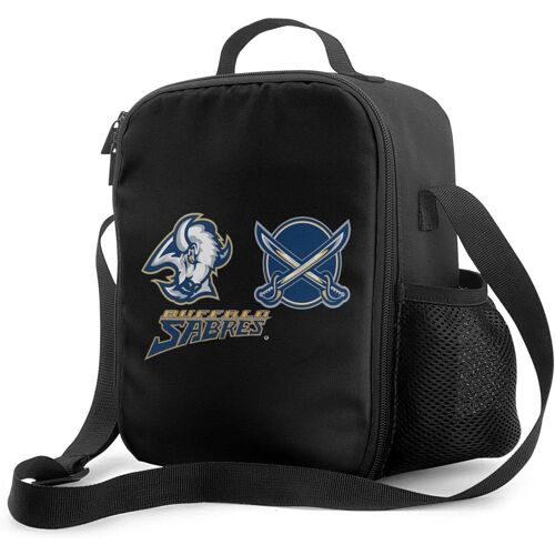 Sabres Boîte à déjeuner avec doublure isolée rembourrée - Sac isotherme thermique portable - Sac fourre-tout étanche pour adultes et enfants à l'école, au bureau en plein air