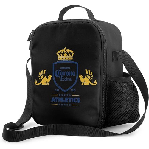 Corona Extra Beer Lunch Box avec doublure isolée rembourrée - Sac isotherme thermique - Sac fourre-tout portable à bandoulière pour adultes et enfants à l'école, au bureau en plein air