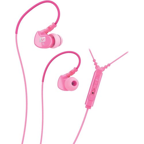 VornixorSarlshop-Sport-Fi M6P Écouteurs intra-auriculaires à fils mémoire et microphone, télécommande, et commande de volume universelle Rose