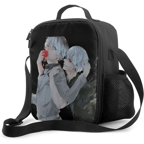 Tokyo Ghoul Boîte à déjeuner avec doublure isolée rembourrée - Sac isotherme thermique portable - Sac fourre-tout étanche pour adultes et enfants à l'école, au bureau en plein air