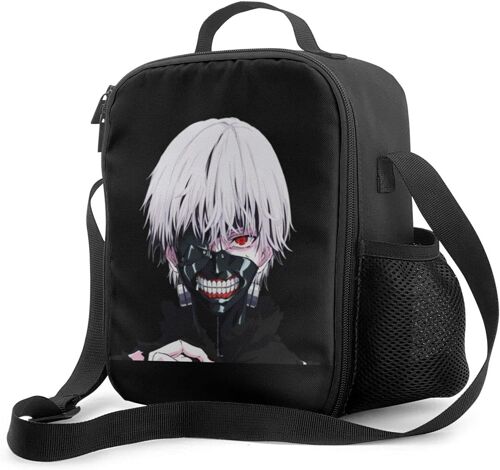 Tokyo Ghoul Boîte à déjeuner avec doublure isolée rembourrée - Sac isotherme thermique portable - Sac fourre-tout étanche pour adultes et enfants à l'école, au bureau en plein air