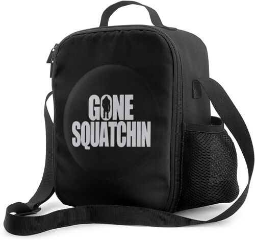 Gone Squatchin Boîte à déjeuner avec doublure isolée rembourrée - Sac isotherme thermique - Sac à déjeuner portable à bandoulière pour adultes et enfants à l'école, au bureau en plein air