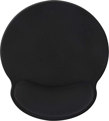Tapis de souris avec repose-poignet, repose-poignet ergonomique noir pur, coussinet de poignet antidérapant en mousse à mémoire de forme confortable pour ordinateur et bureau (noir)1pc