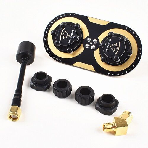 14cm L Sma Fatshark - Skyzone Ev300d-Kit D'antenne Fpv Polarisée Circulaire Sans Fil, 5.8ghz, 11dbi, Pour Décodage, Moniteur Rc, Lunettes