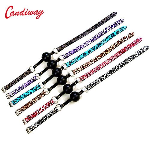 Jouets Sexuels En Cuir Pu, 6 Couleurs, Sexy, Léopard Ouvert, Boule En Peluche, Gag, Retenue Profonde De La Gorge, Érotique Buccale, Pour Couples