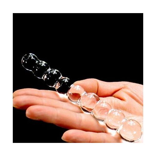 Godemiché En Verre Transparent Pour Femme, Jouet Sexuel Pour Adulte, Avec Perles Anales, Plug, Stimulation Du Point G, Masturbation