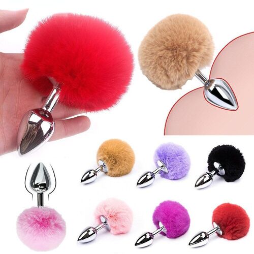 Boule De Fourrure De Lapin, Plug Anal Amovible, Queue De Godemichet En Acier Inoxydable, Masseur De Prostate, Jouets Sexuels Bdsm Pour Femmes, Jeux Pour Adultes Cosplay