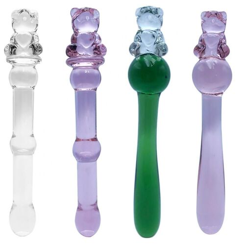 Prise De Pénis En Cristal, Jouet Sexuel Pour Adultes, Ours En Verre, Plug Anal, Masseur, Gode Pour Couples, Flirt