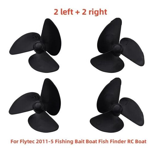 2 Gauche 2 À Droite - Pièces De Rechange Pour Bateau Rc, Ensemble D'hélices Pour Flytec 2011-5, Outil De Pêche, Appât, Détecteur De Poisson, Partie Soleil Positive Et Barrage