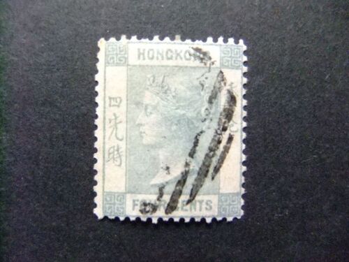 42 Hong Kong 1863 - 1877 / Reine Victoria / Yvert 9 Fu Filigrane Cc Dent.14