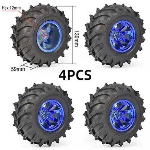 Type15 130 59 Mm - Moyeu De Roue De Pneus Pour Voiture Tout-Terrain, Convient Pour Les Modèles Monster Truck Rc 1 10, Traxxas Scx10 Hpi Hsp Tamiya Kyosho Wltoys, Taille 12mm