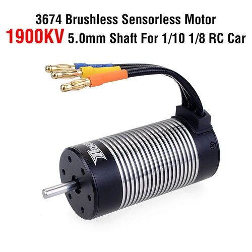 3674 1900kv 5 Mm - Moteur Sans Balais Étanche Pour Voiture Rc Wltoys, Accessoires De Voiture