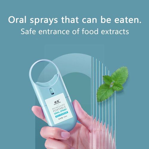 Mini Spray De Poche À La Menthe 10ml, Brume Fraîche Pour La Bouche, Arôme Dentaire Naturel, Dissolvant Pour Mauvaise Haleine, U5p7