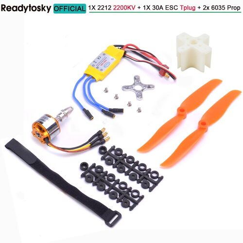 2200kv Tplug Noservo - Moteur Sans Balais, 30a Esc Sg90 9g, Micro Servo, Hélice 6 Pouces/8 Pouces Pour Avion À Aile Fixe Rc, Hélicoptère
