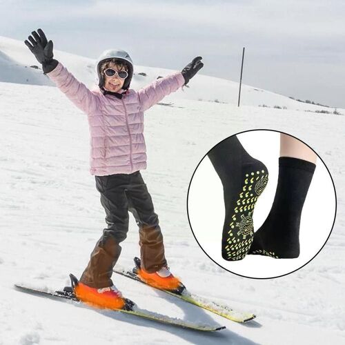 Chaussettes Chauffantes Thermiques En Tourmaline Pour Homme Et Femme, Aide À Réchauffer Les Pieds Au Froid, Confort En Hiver, T8c2
