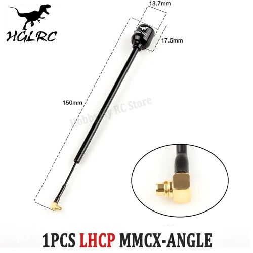 1pcs Lhcp Mmcx-Angle - Mini Antenne Marteau Longue Portée, Rhcp Lhcp Spin Sma Ipex Mmcx Angle 5.8g 2.5dbi 135mm Pour Drone De Course Rc Fpv-Générique