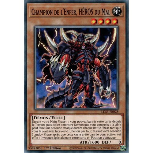 Yu Gi Oh Lds3 Fr023 Champion De L'enfer Héros Du Mal
