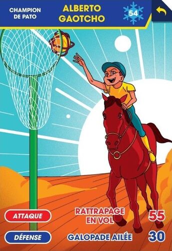 Carte Pitch N°54 -Champion De Pato - Tour Du Monde Des Sports
