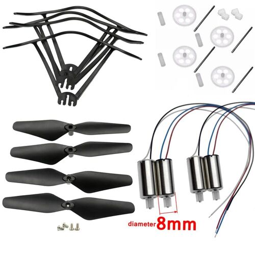 Kit De 8 Mm De Type1 - Kit De Pièces De Rechange Pour Drone, Cadre De Protection Proplessérique, A17s, Hj28, Q6, Drone G6, Bras De Quadricoptère, Engrenage Moteur R2s-Générique