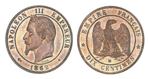 Pièce Monnaie 5 Centimes Napoléon Iii Tête Laurée 1862 Bb Sous Capsule