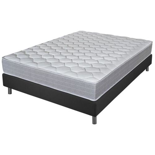 Matelas et sommier 160x200 Madere - Newkit - Soutien ferme - Sommier démonté - Gris