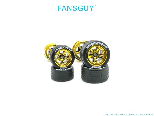 Bsc-Ap Gild 1 Set - Grande Roue Décalée Avant Et Arrière Pour Voiture, Alliage 1/64, Doré, Argenté, Doré, Argent, Série Bsc, 10.8mm + 12.8mm, 1 Jeu