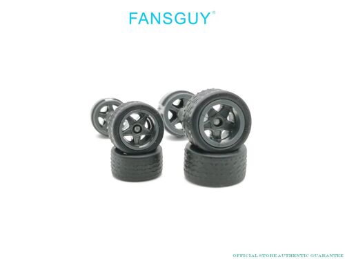 Bsc-C Pistolet Gris 1 Set - Grande Roue Décalée Avant Et Arrière Pour Voiture, Alliage 1/64, Noir, Blanc, Gris, Gris Odor, Série Bsc, 10.8mm, 12.8mm, Hot Wheel, 1 Jeu