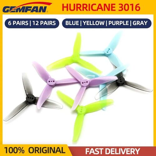 Gemfan Motorstator 6/12 Hélice, Lame De 3 Pouces, Trou De 3016mm, Accessoires Cw Ccw, Fpv Darwinfpv Cinewhoop Racing Drone Quadcopter, 1.5 Paires-Générique