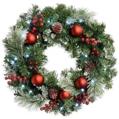 2023 Couronne de Noël avec dispersion de neige