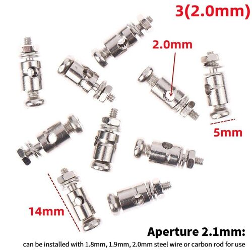 2.1 Mm - Cornes De Contrôle En Nylon Avec Vis Pour Modèle D'avion Rc, Pièces D'aéromodélisme Kt, Bricolage, 4 Trous, W13xl18xh25mm, 10 Ensembles Par Paquet