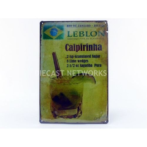 Dioramax 1/1 Pro10571 Plaque Metal Drink Caipirinha Cocktails Diecast Modelcar-Dioramax