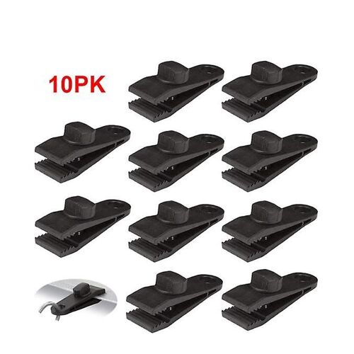 10pcs Tarp Clip Clips, Heavy Duty Tarp Clip Set Instant Awning Clips Pour Tente Tarp Caravan Garden Shade Boat Cover10pcs-Noir