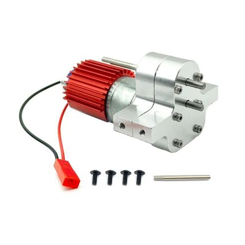 Argent Rouge - Boîte De Vitesses De Transmission En Métal, Moteur 370, Convient Pour Mn 1: 10, D90, D91, Wpl, B14, B24, C14, C24, 1:12, Voiture Rc, Accessoires De Mise À Niveau Généraux