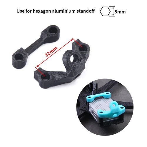 Apexhd Dualsma Noir - Accessoires D'impression 3d Pour Importateur Quadricoptère Rc Fpv, Antenne, Bras De Montage De Caméra, Siège De Protection, Pièces En Tpu Pour Cadre Apex Hd Dc