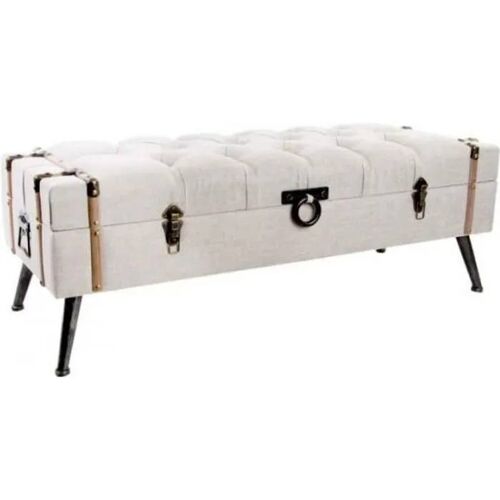 Banquette Coffre Bout De Lit Beige Capitonné 0,000000
