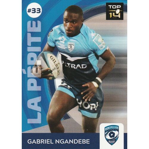 Carte Panini Rugby 2018 / 2019 - N° 33 - Gabriel Ngandebe - Montpellier - La Pepite