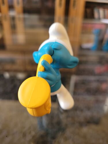 Jouet Figurine Les Schtroumpfs - Schtroumpf Au Saxophone - Collection Mac Donalds Happy Meal