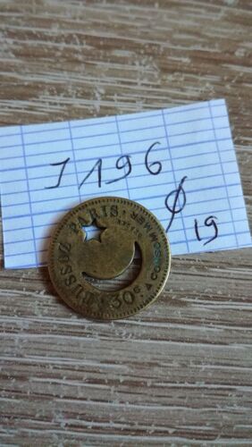 Jeton Bussoz Paris 30 Centimes À Consommer En L'état Sur Les Photos