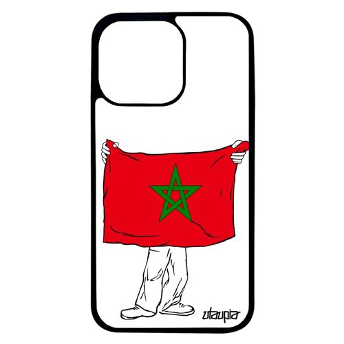 Coque Iphone 13 Pro En Silicone Drapeau Maroc Marocain Foot 4g Original Basket Jeux Olympiques Housse Coupe D'afrique Antichoc