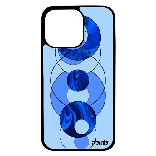 Coque iPhone 13 pro en silicone marbre telephone bleu original granite design smartphone motif de protection cover geometrique