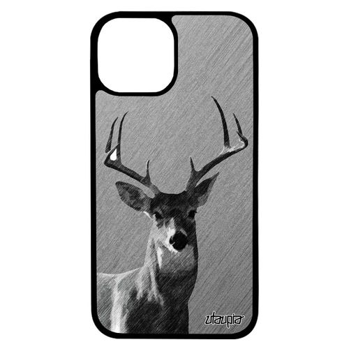 Coque Cerf Pour Iphone 13 Pro Max Silicone Housse Original Antichoc Dessin Effet Foret Personnalisé 128 Go Gris Animaux Animal