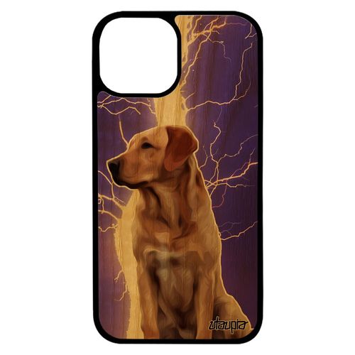 Coque Bois Chien Pour Iphone 13 Mini Silicone Etui Original Housse Animaux Golden Retriever Violet Design Solide Labrador De