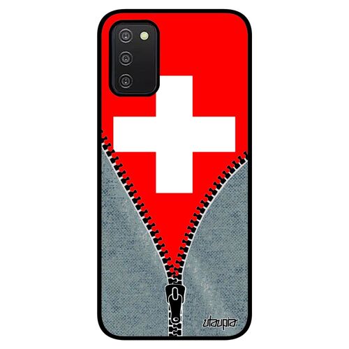 Coque A03s Silicone Drapeau Suisse Euro Coupe D'europe Coupe Du Monde Jeux Olympiques Football Basket Rigide Souple Samsung Galaxy