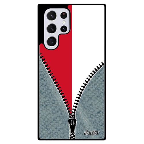 Coque Pour S22 Ultra En Silicone Drapeau Monaco Monegasque Etui Basket Smartphone Foot Jeans Football Portable Design Samsung Galaxy