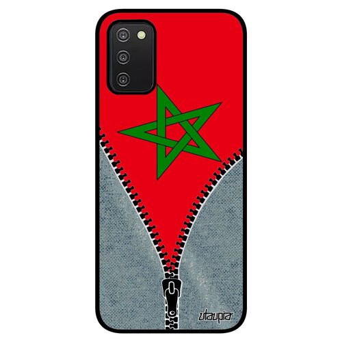 Coque Silicone Pour Galaxy A03s Drapeau Maroc Marocain Basket Jeux Olympiques Portable Foot Sm-A037m/Ds Coupe Du Monde Can Samsung
