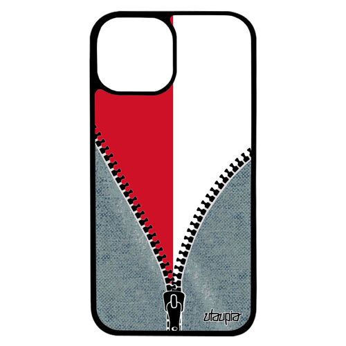 Coque Iphone 13 En Silicone Drapeau Monaco Monegasque Solide Jeans Foot Football Etui Telephone De Protection Unique Basket