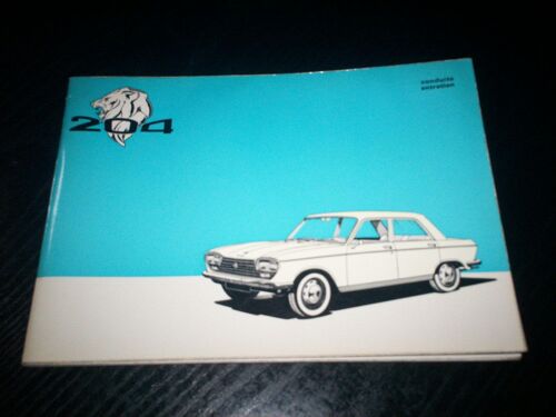Carnet De Conduite Entretien Peugeot 204 Et 204 Break Diesel + Réseau Commercial 1971